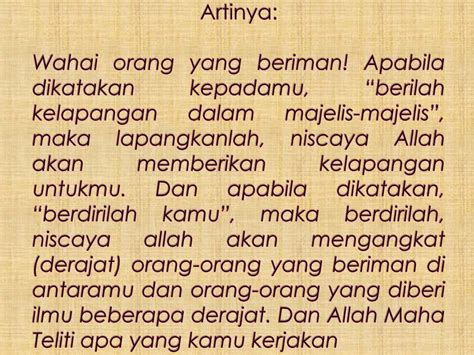 Detail Surat Al Mujadalah Ayat 11 Dan Artinya Koleksi Nomer 17