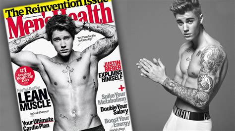 Shirtless Justin Bieber Puts Photoshop Rumors To Rest With Mens Health Cover