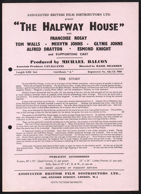 HALFWAY HOUSE | Rare Film Posters