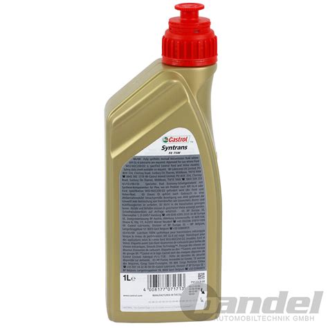 2L CASTROL SYNTRANS FE 75W 1502CF SCHALTGETRIEBEÖL FORD WSS M2C200-D2