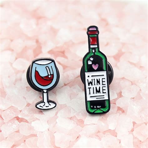 Wine Glass Brooch Stylish Wear Resistant Red Wine Bottle Cup Brooch