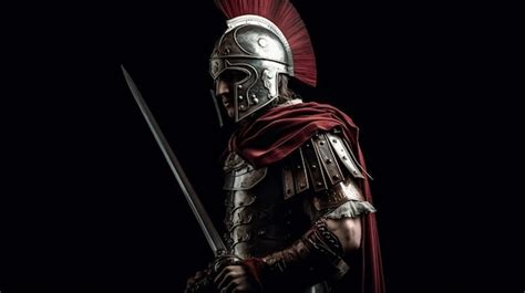 Premium Photo Caesar Roman Centurion With Armor And Helmet