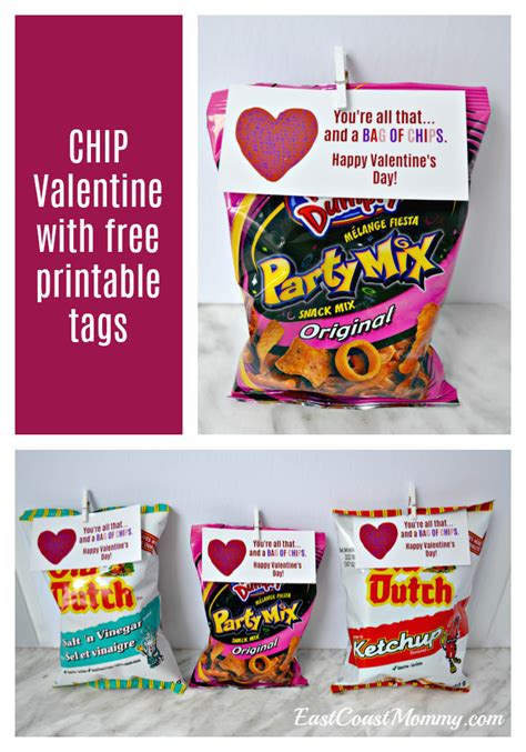 East Coast Mommy Chip Valentine Including Free Printable Tags