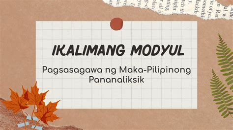 Filipino Ppt Filipino Subject Design Ppt Ppt Presentation