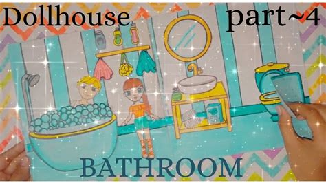 Diy Paper Doll Bathroom How To Make Dollhouse Quiet Book Paper