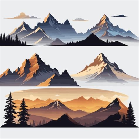 Premium Vector | Mountain background vector