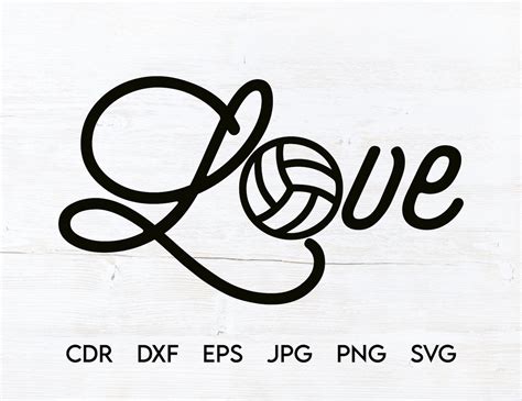 Love Volleyball Svg Printable Design Instant Download I Love Etsy