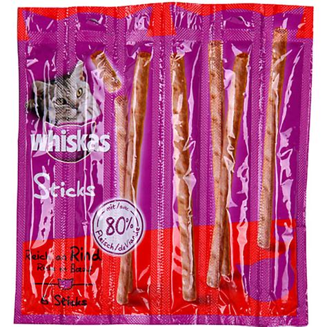 Achat Whiskas Cat Sticks Aliment complémentaire pour chats adultes