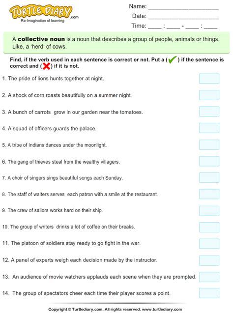 Grammatically Correct Sentences Worksheets