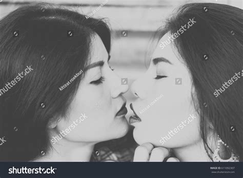Close Two Asian Beautiful Sexy Lesbian Stock Photo 611092307 Shutterstock