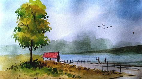 Simple Watercolor Landscape at GetDrawings | Free download