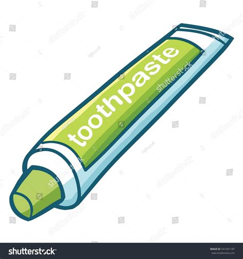 Funny Cartoon Green Toothpaste Vector Stock Vector Royalty Free