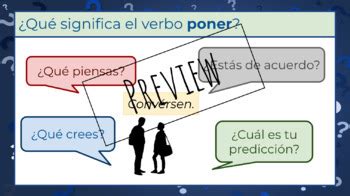 Spanish Verb Conjugation Slides PONER By Polyglots At Play Lisa Ahner