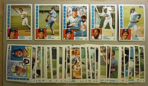 1984 Topps Milwaukee Brewers Team Set With Traded 38 Cards Robin Yount