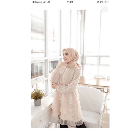 Jual NEW ECLEMIX ILLIANA TOP UKURAN S WARNA NUDE CREAM Blouse Kondangan Lebaran Formal Shopee