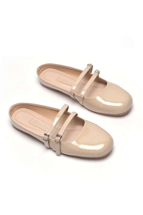 Giày Búp Bê Quai Ngang Nude Giày Sục Nữ Big Size Giày Nữ Merly