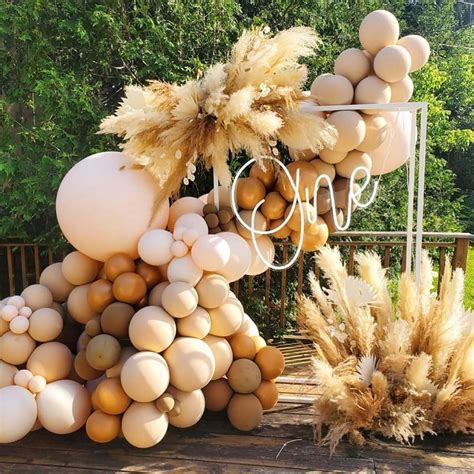 Boho Brown Tan Nude Aif Neutral Balloons Balloon Garland Arch Kit We Can Bearly Wait Baby
