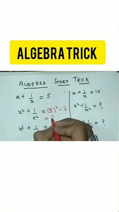 Algebra Short Tricks Shorts Youtube