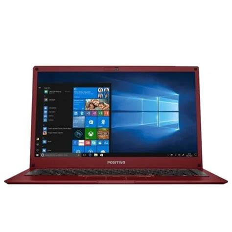 Notebook Positivo Motion Plus Vermelho Q464B Intel Atom