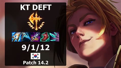 Kt Deft Ezreal Adc Vs Kaisa Patch Kr Challenger Ft Casting Youtube