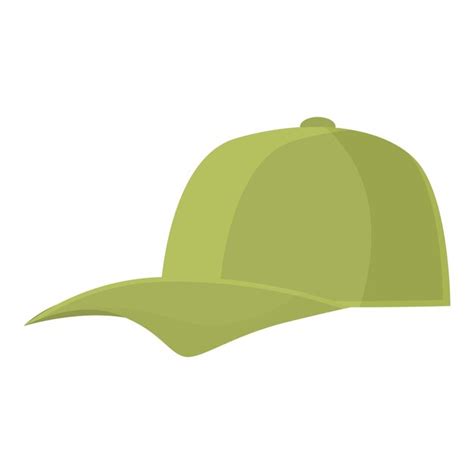 Premium Vector Green Baseball Cap Icon Cartoon Vector Hat Template