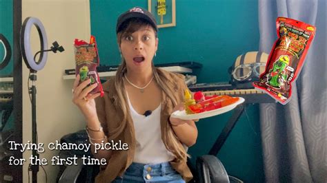 Trying The Viral Tiktok Chamoy Pickle Youtube