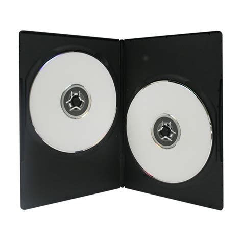 USDM Thin DVD Case Double Disc 7mm Black - CDROM2GO