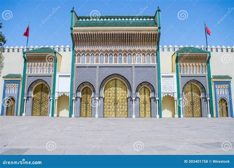 front gates  main gates   royal palace  fez morocco