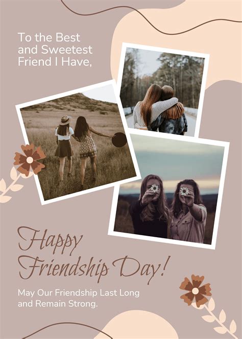 happy friendship day card template   happy friendship day card