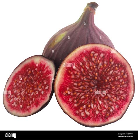 Fresh Organic Common Fig Sliced And Whole Stock Photo Alamy