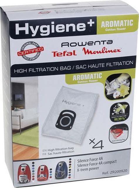 Rowenta Hygiene Plus Aromatic Cotton Flower ZR200920 Stofzuigerzakken