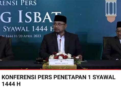 Pemerintah Tetapkan 1 Syawal 1444 H Jatuh Pada 22 April 2023 DRADIO