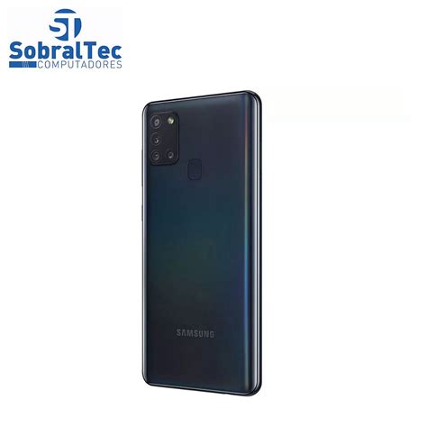 Smartphone Samsung Galaxy A21s 64GB Preto 4G 4GB RAM 6 5 Câm