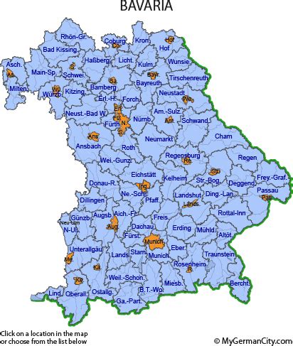bavaria germany map color