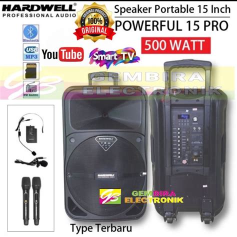 Jual Speaker Aktif Portable Hardwell Powerful Pro Inch Original