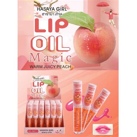 Hasaya Girl Lip Oil Magic Juicy Peach Lipstick Pcs Shopee Malaysia