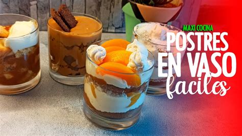 4 Postres En Vasitos Faciles Y Ricos Sin Horno Sin Coccion Youtube