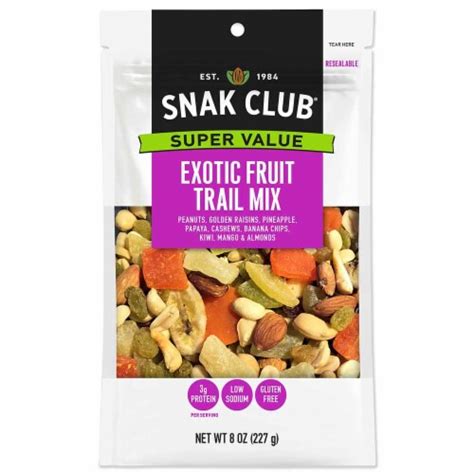 Century Snacks Snak Club Super Value Exotic Fruit Mix 8 Ounce 6 Per