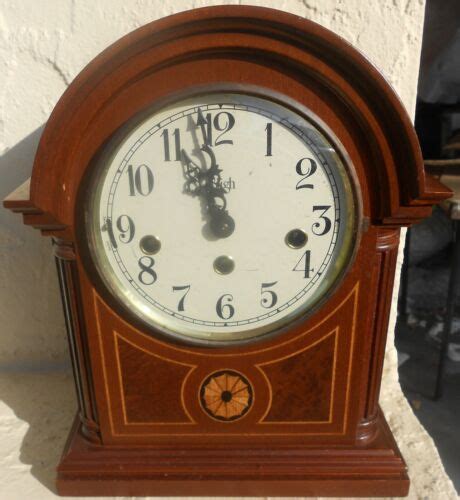 Vintage Wooden Sligh USA Dome Top Key Wind Mantel Clock -- Antique ...