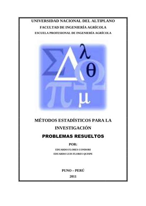 PDF MÉTODOS ESTADÍSTICOS PARA LA INVESTIGACIÓN PDF fileuniversidad