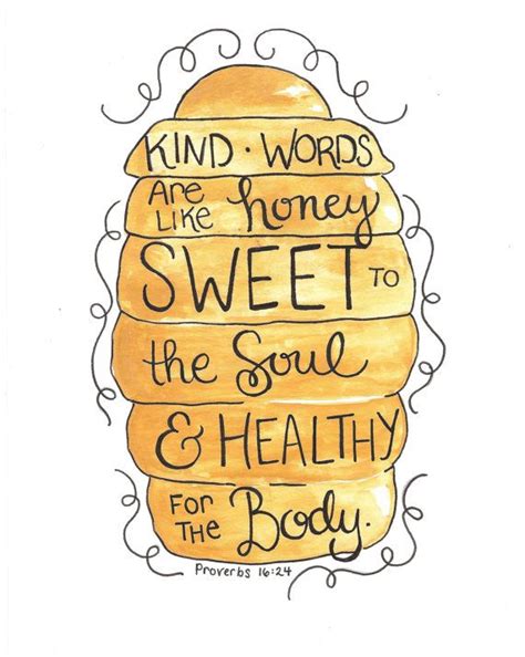 Kind Words Are Like Honey Watercolor Painting Bee Quotes Words Bee