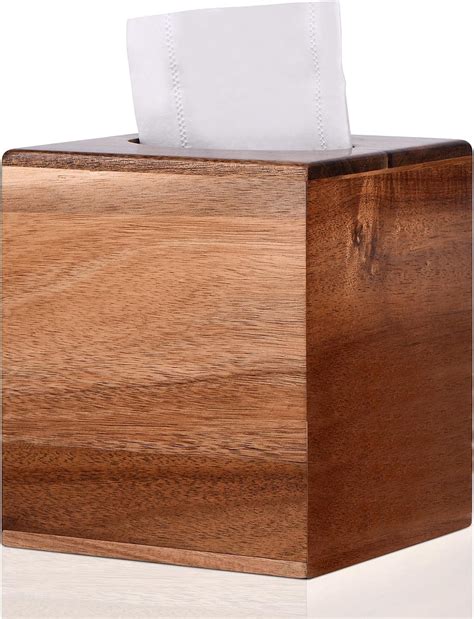 Amazon Juvale Unfinished Wood Tissue Box Cover For Diy Custom