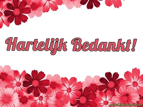 Jakosawi Gratis Wenskaarten E Cards Hartelijk Bedankt