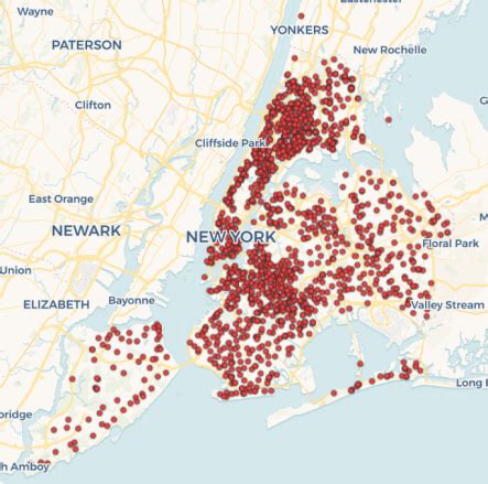 Density Map of New York Public Schools – Information Visualization