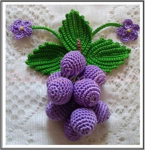 Puxador De Geladeira Uva Par Irish Crochet Flowers Crochet Flowers