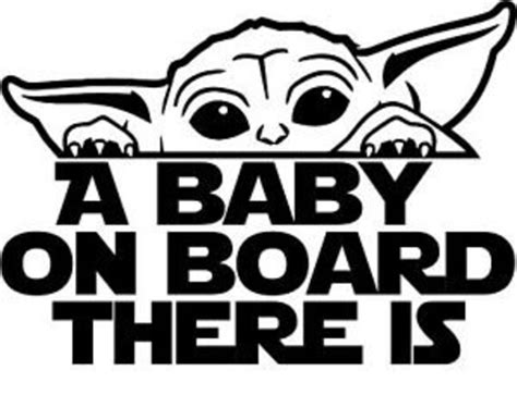 Baby Yoda Star Wars Bumper Sticker Baby On Board Bumper Sticker Star