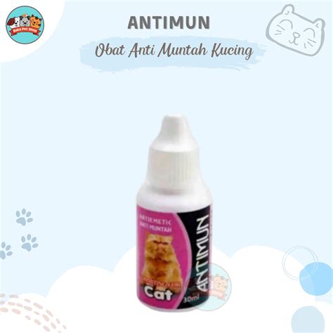 Jual Antimun Cat Obat Vitamin Kucing Anti Muntah Infeksi Pencernaan Dan