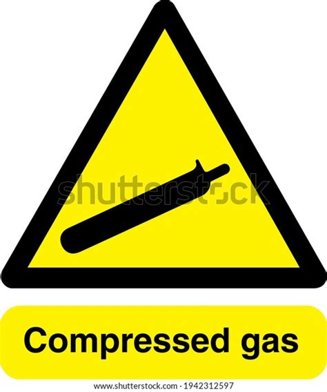 Compressed Gas Yellow Sign Board Stock Vector (Royalty Free) 1942312597 ...