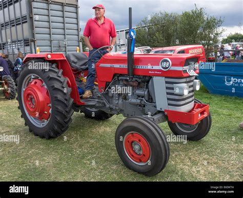 A Restored 1975 Massey Ferguson 188 Tractor In The Vintage Machinery