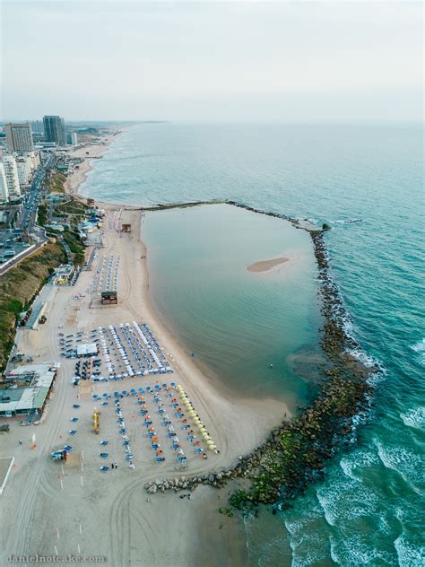 View of the beaches of Tel Aviv from the air